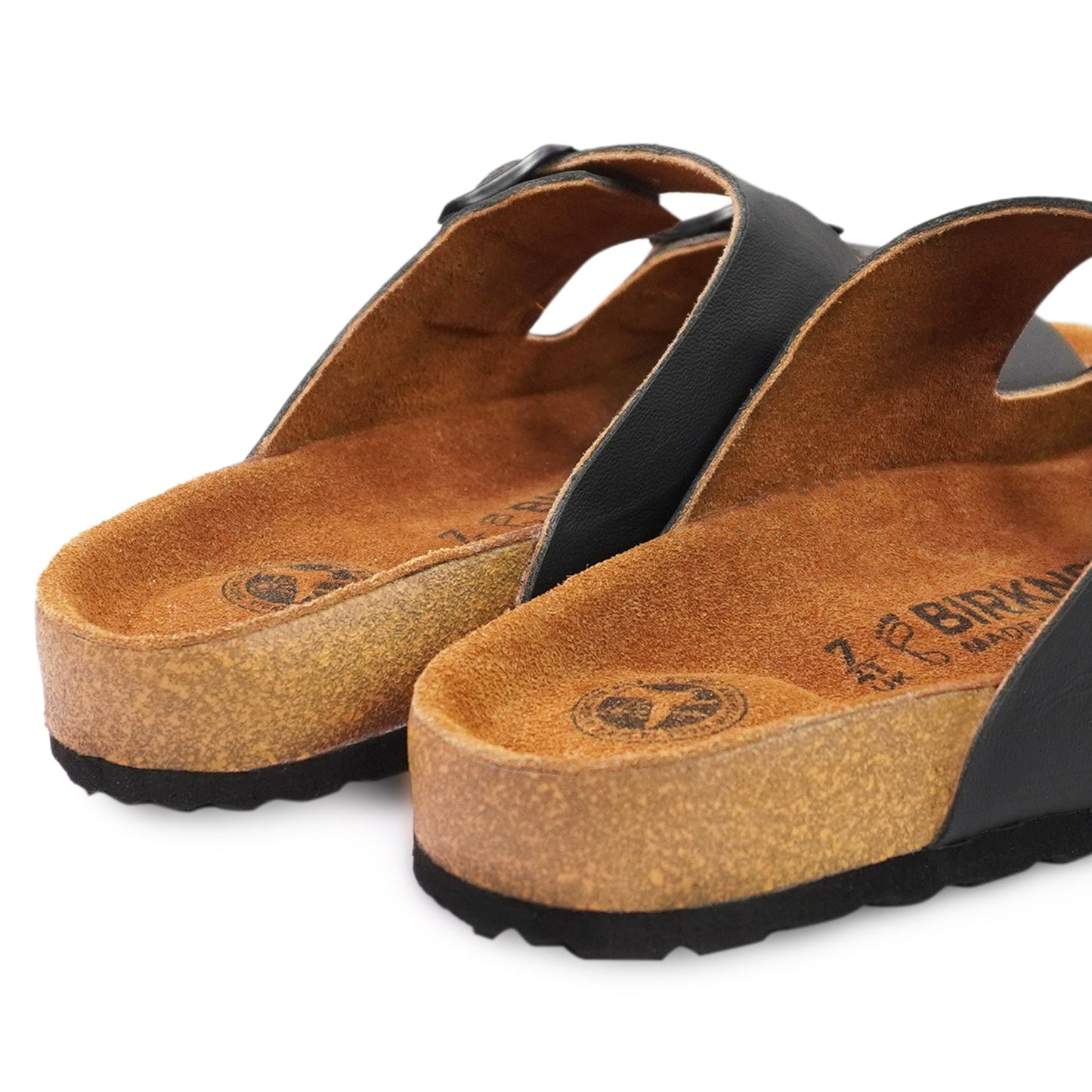 Birks Arizona Premium Leather Slides - Black👟