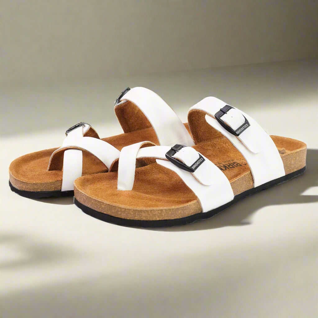 Birks Franca Leather Sandals - White