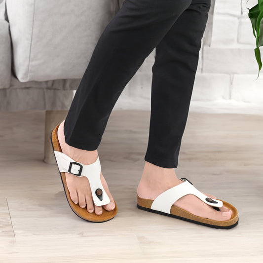 Birks Birko-Flor Gizeh Sandals - White